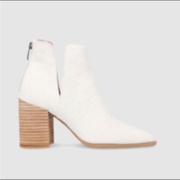 Steve Madden Shoes - STEVE MADDEN | ‘Darryn’ Bootie Stacked Heel Bone/ White. Size: 9M.